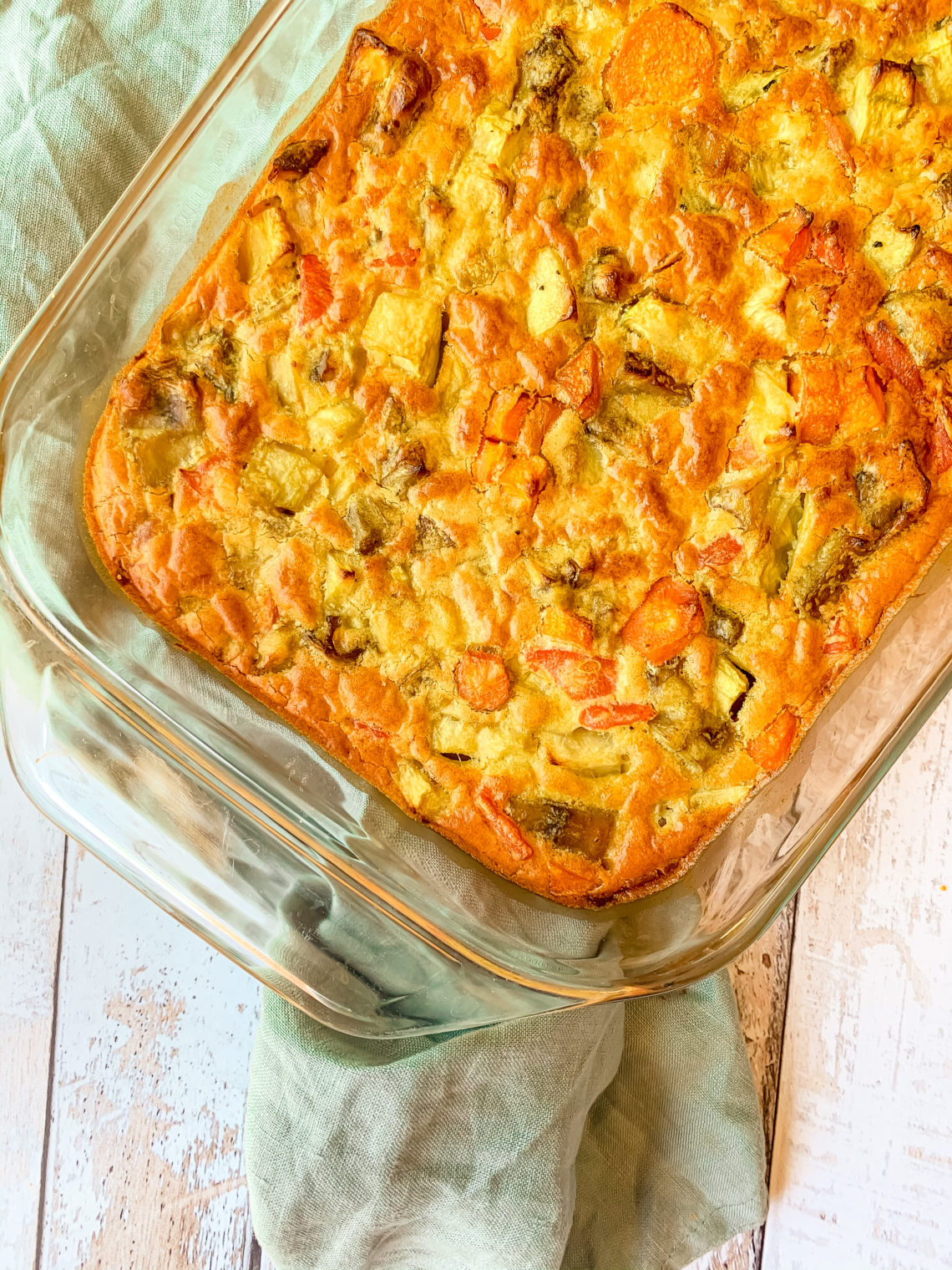 Clafoutis aux légumes et saumon fumé