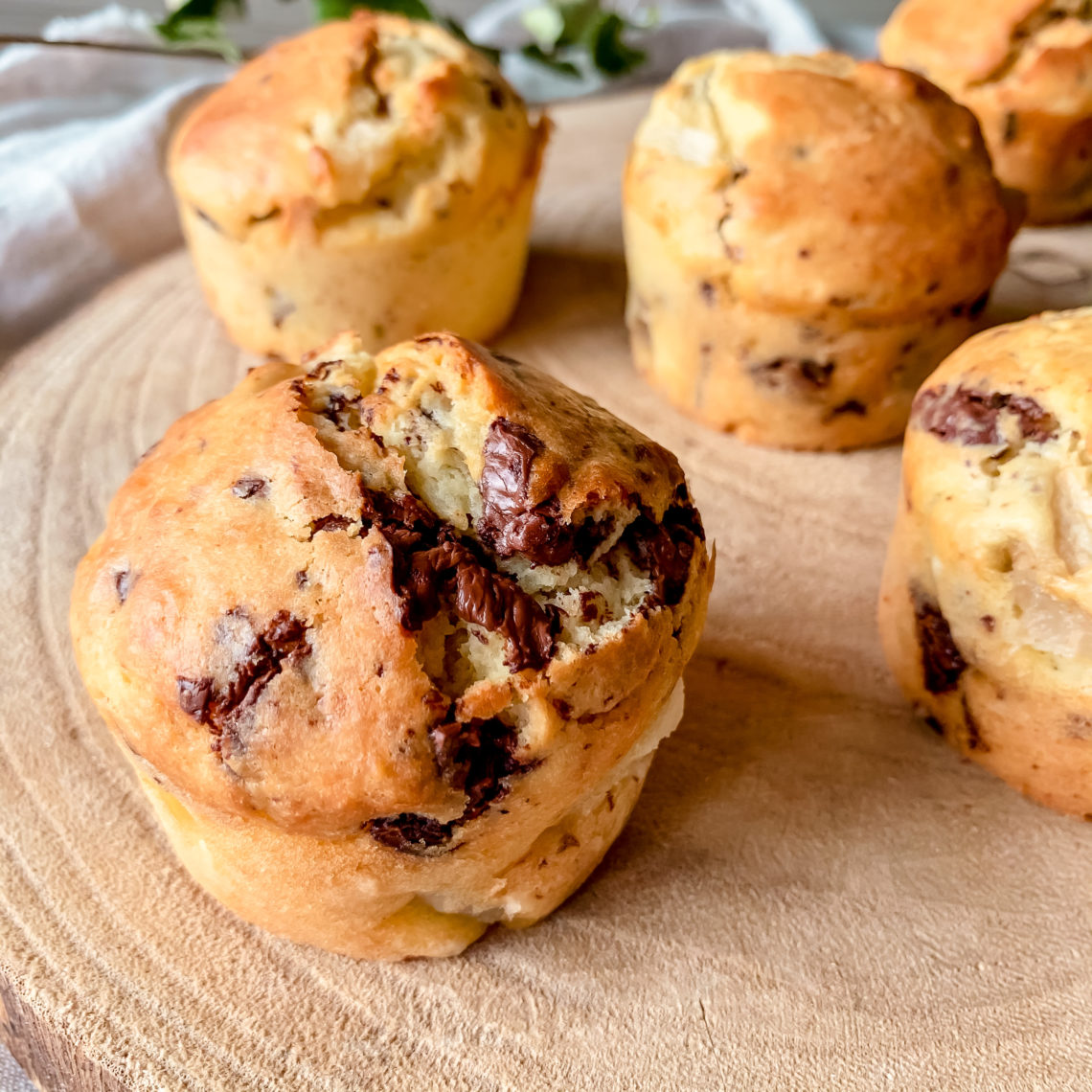 Muffins poire chocolat