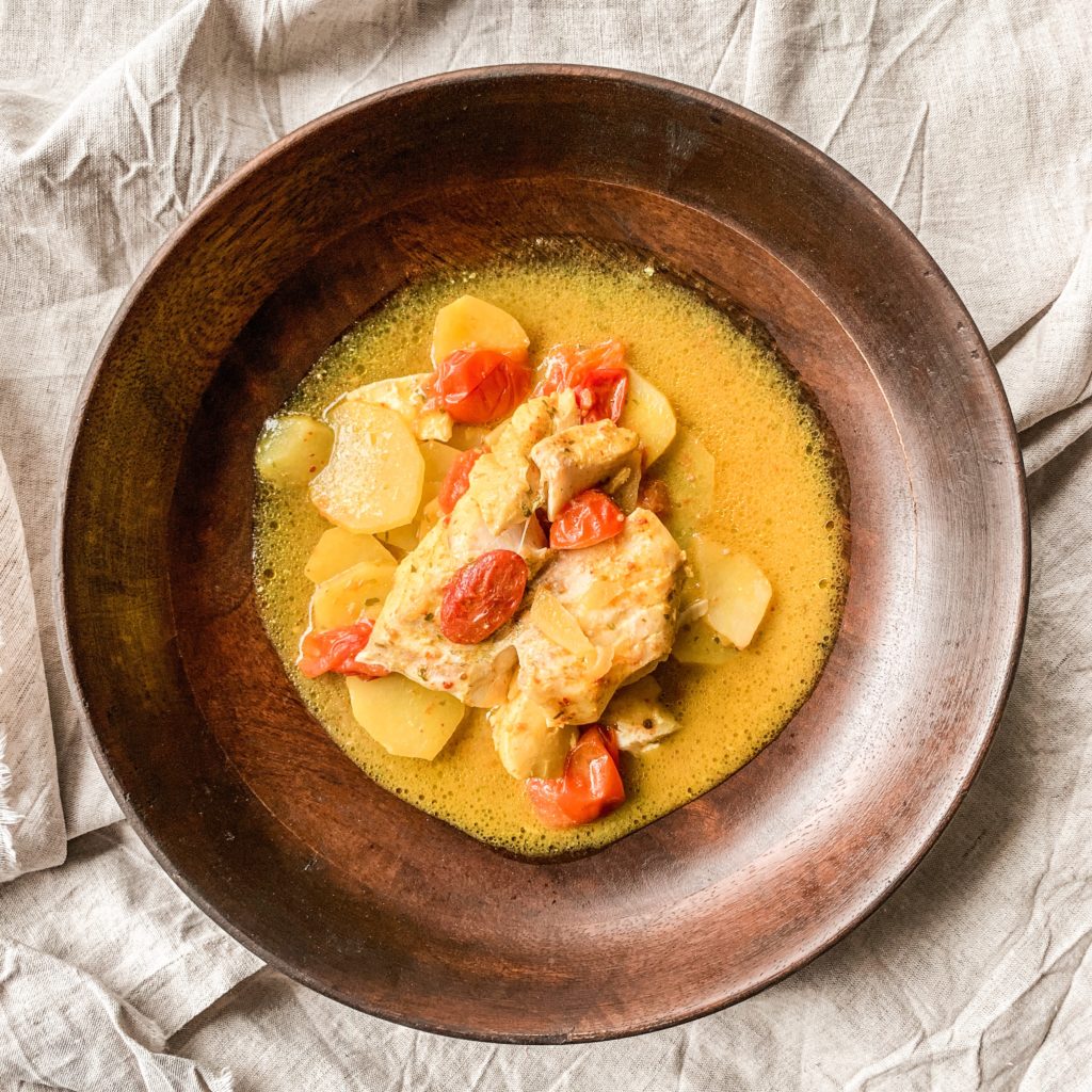 Cabillaud en sauce